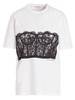 lace corset print cotton T-Shirt