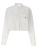 Cropped Logo Shirt Shirt, Blouse White