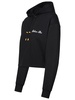 Balmain Cropped Hoodie With Flocked Logo