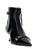 Eyelets Kitten Heel Boots, Ankle Boots Black