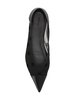 4G leather-trimmed mesh ballet flats