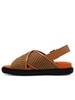 Marni Brown Raffia Blend Fussbett Sandals Woman