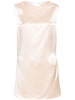 Deconstructed satin minidress