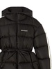 Black Hooded Down Jacket for Women by PALM ANGELS