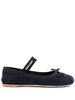 Miu Miu Bow-Detail Suede Ballerina Shoes