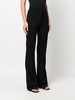 Black High-waisted Flare Pants In Viscose Blend Woman