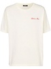 Balmain Back Western Print T-shirt Straight Fit - Gsk Crème Multico / XS