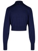 Sportmax 'Howling' Blue Virgin Wool Turtleneck Sweater