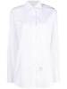 Exaggerated Easy Fit Point Collar Shirt In Poplin - 100 White / 40