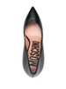 105mm heart-appliqué leather pumps