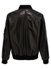 Leather Bomber Jacket Casual Jackets, Parka Black