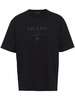 Prada Raised-Logo Cotton T-Shirt