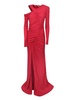 Alexander McQueen Cut-Out High-Slit Maxi Dress