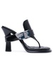 Burberry 'Bay' Black Leather Sandals Woman