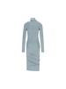 Fendi Asymmetric Cut-Out Detailed High-Neck Ribbed Dress