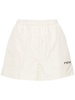 high-waist shell shorts