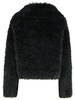 Stand Studio 'Samara' Black Polyester Faux Fur Coat Women