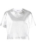 metallic short-sleeve T-shirt