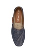 Navy Blue Espadrilles With Paisley Jacquard Motif