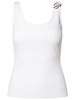 Blumarine White Cotton Tank Top Woman