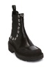 Alexander Mcqueen Man Black Leather Boxcar Ankle Boots