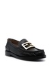 Fendi Women Ff Logo-Plaque Leather Loafers