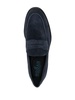 brushed-effect leather loafers