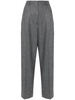 double-pleated tailored trousers