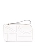 Monogram Leather Wristlet Pouch