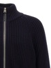 Blue Cashmere Blend Fullzip Sweater