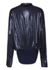 Metallic Blue Boyfriend Body Shirt