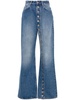 DENIM JEAN WITH ONE LEG BUTTONS DETAIL