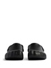 Balenciaga Black Rubber Slip On Sunday Molded