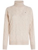 Tommy Hilfiger Soft Wool Cable Roll-Neck Sweater Clothing