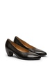 pointed-toe leather pumps