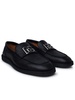 logo-plaque leather loafers