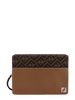 Fendi Logo Detailed Square Clutch Bag