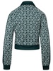 Casablanca Monogram Pattern Cropped Cardigan