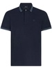 Pegaso-embroidered striped-trim polo shirt