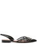 Malone Souliers Misha Embellished Mesh Slingback Ballet Flats