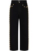 Rabanne Wide Leg Jeans With Decoration