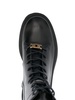 Tod'S Calf Leather Boots With Logo Plaque