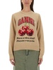 Ganni Pullover With "Cherry" Graphic