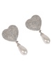 Alessandra Rich Heart-Shaped Crystal Earrings