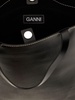 Ganni Medium 'Banner' Black Leather Bag