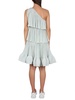 pleated one-shoulder dress