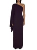 Lillia asymmetric pleated maxi dress