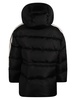 Black Hooded Down Jacket for Women by PALM ANGELS