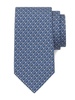 equestrian-print silk tie