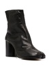 MAISON MARGIELA Black Leather Tabi Heel Ankle Boots for Women